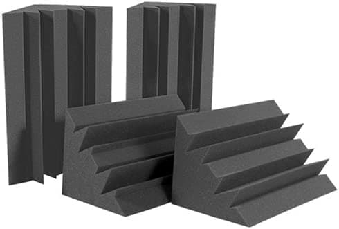 Auralex Acoustics LENRD, paneles de absorción acústica, trampa para graves, 8 unidades, color borgoña, Carbón