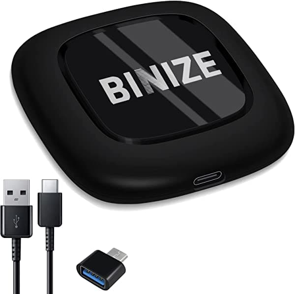 Binize Caja de video multimedia Android 10 compatible con Carplayr inalámbrico y Android Auto, Carplay AI Box, The Magic Box Carplay Streaming, The Magic Box Carplay Soporte YouTube, Netflix AO-BOX