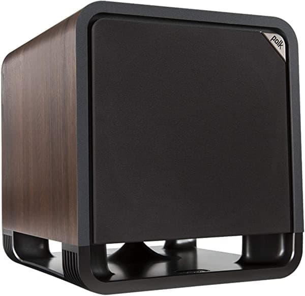 Polk Audio Subwoofer HTS de 10" con tecnología de puerto de alimentación (marrón) AM6416