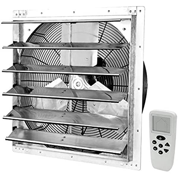 Iliving ILG8SF20VC - Ventilador de escape con montaje en obturador, 20", variable, color plateado