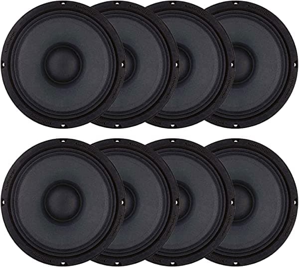 Audiopipe APMB-8B - Altavoz de frecuencia media y baja, 500 W, 8 unidades