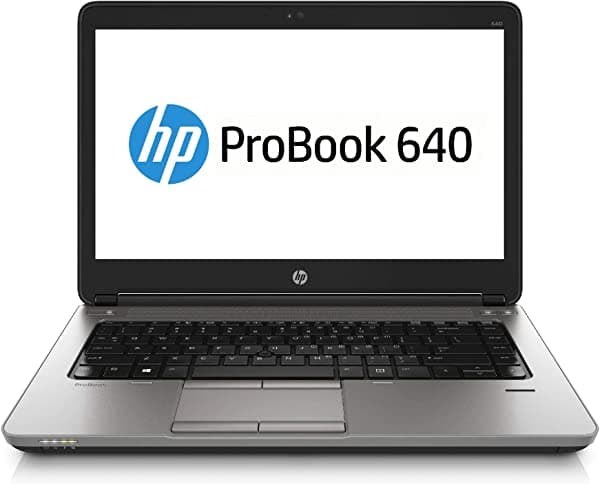 Amazon Renewed 2017 HP EliteBook 640 G1 14" HD antirreflejo computadora portátil, Intel Core i5 - 4300 M hasta 3,3 GHz, 8 GB de RAM, 128 GB SSD, DVDRW, USB 3.0, Bluetooth, cámara web, Windows 10 Profesional (Reacondicionado Certificado) HP Probook 640-g1
