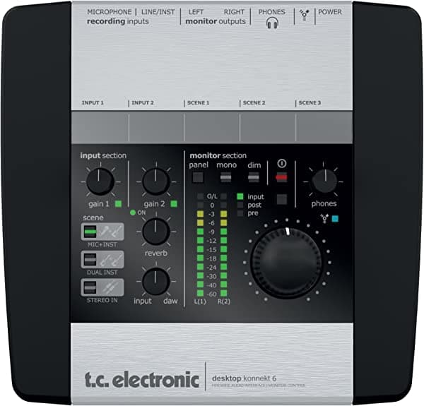 Tc Electronic Interfaz de audio de escritorio electrónica de TC Konnekt 6 24Bit/192kHz Firewire de escritorio Desktop Konnekt 6