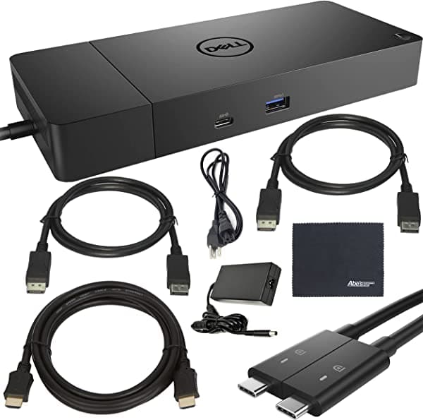 AOM Dell WD19DCS WD19 DCS Performance Docking Station con fuente de alimentación de hasta 210 W, base + cable HDMI ZoomSpeed + 2 cables DisplayPort ZoomSpeed + paquete de inicio WD19DCSJK