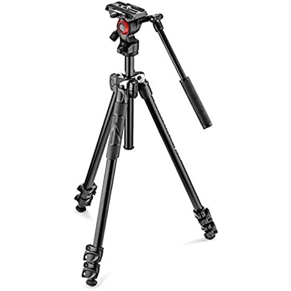 Manfrotto 290 - Trípode de iluminación con cabezal fluido Live MK290LTA3-V