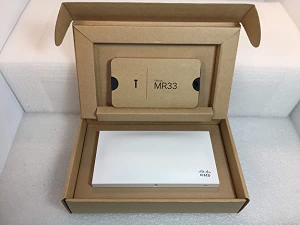 CISCO Meraki Mr33 Wave 2 Access Pt. (3 radios, 2.4 GHz y 5 ghz, doble banda, 802.11ac, Poe, requiere licencia en la nube), 2.4 libras