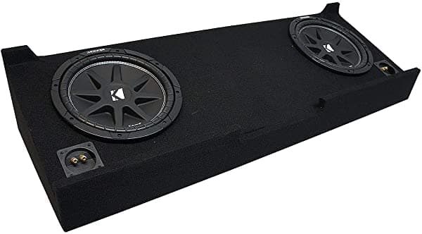 American Sound Connection Kicker Bundle compatible con Chevy Silverado Crew Cab 2007-2013, 43C124 Comp C12 Dual 12", caja para subwoofer cargada KICKER16-PACK61