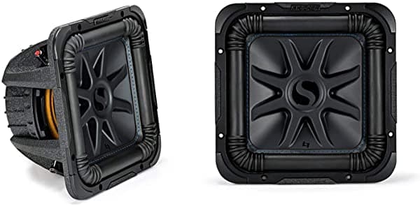 KICKER L7S Solo-Baric - Subwoofer cuadrado DVC de 10 pulgadas, 1200 W, 2 ohmios, 44L7S102