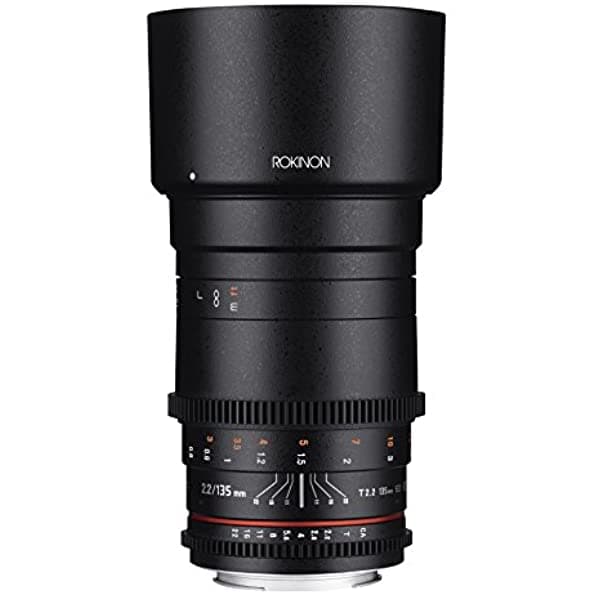Rokinon Cine DS 135 mm T2.2 Ed UMC lente de Cine de teleobjetivo Nikon Negro DS135M-N