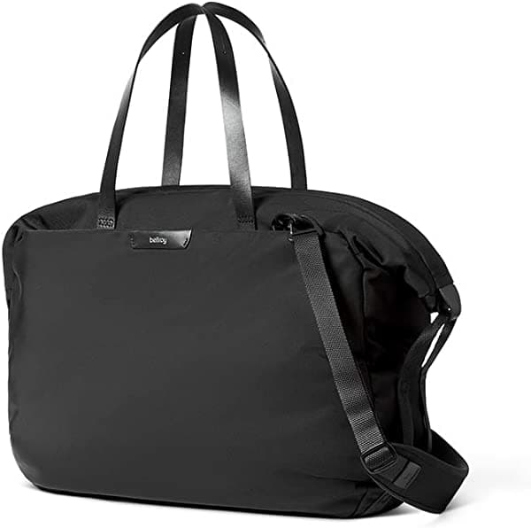 Bellroy Weekender (13", organización interna, correa de hombro desmontable, apertura de boca ancha), Negro), BWEA-BLK-215
