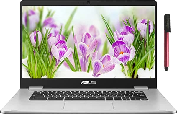 ASUS C523NA Chromebook 15.6" FHD Computadora, Intel Celeron N3350 hasta 2.4GHz, 4GB LPDDR4 RAM, 32GB eMMC, 802.11ac WiFi, Bluetooth, USB 3.1, cámara web, Chrome OS, BROAGE 64GB Flash Drive