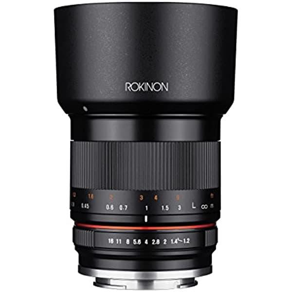 Rokinon Lente gran angular F1.2 de alta velocidad de 1.378 in para montaje Canon EOS M, color negro, Canon M RK3512-M