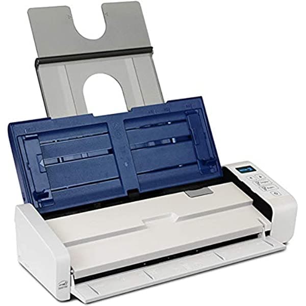 Visioneer Xerox Escáner portátil de documentos a doble cara, escáner portátil Xerox, azul y blanco XDS-P