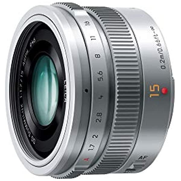 Panasonic Leica DG Summilux 0.591 in/F1.7 ASPH. H-X015 -S (Plata) - Versión internacional (sin garantía)