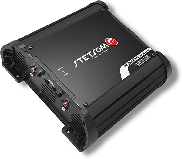 Stetsom HL 2000.4 2 ohmios amplificador de audio de coche multicanal HL2000.4 2K Watts RMS 4 canales 2Ω Estable rango completo HD calidad de sonido estéreo MD Crossover HPF LPF Bass Boost Altavoces de puente delantero trasero HL2000 2 ohms
