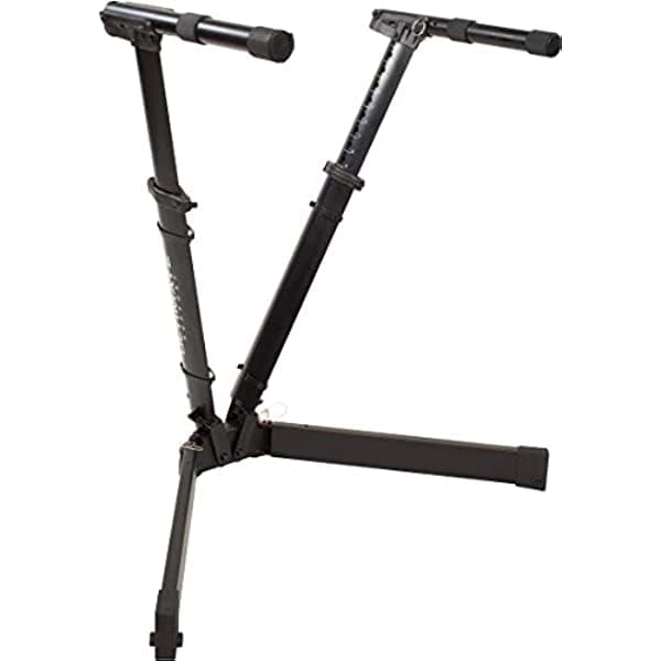 Ultimate Support V-STAND PRO V-Style - Soporte de teclado portátil ajustable en altura con sistema de gestión de cables integrado, color negro VS88B