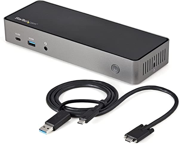 Visita la tienda de StarTech StarTech.com USB-C y USB-A Dock - Estación de acoplamiento universal híbrida para notebook con DisplayPort y HDMI 4K 60Hz - Power Delivery de 85W, 6X Hub USB, GbE, audio - USB 3.1 Gen 2 10Gbps (DK31C3HDPD)