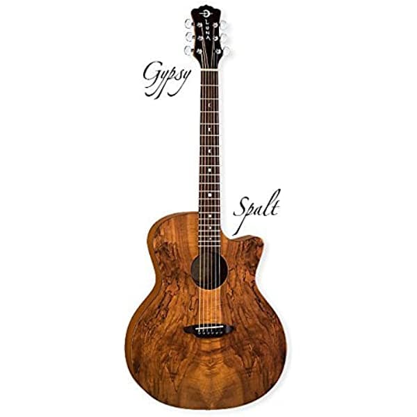 Guitarra acústica de auditorio Luna GYPSPALT Gypsy Spalt Spruce Top Grand