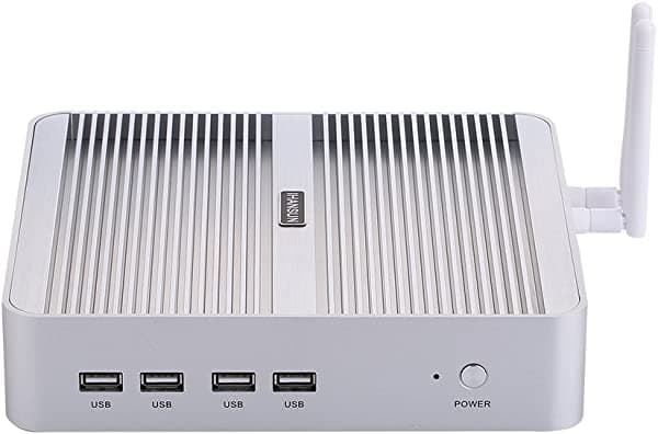 HUNSN Mini PC sin ventilador, computadora de escritorio, HTPC, Kodi Box, Windows 11 o Linux Ubuntu, Intel I5 8250U / 8259U / 8265U / 8350U, BM07, VGA, HDMI, 4 x USB3.0,4 x USB2.0, LAN, 8G RAM, SSD 128G BM07-8250U-8G128G
