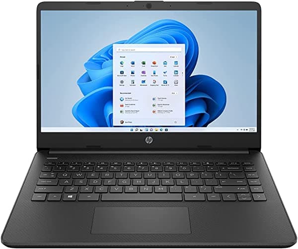 HP Laptop Intel Celeron N4020 de 14 pulgadas, 4 GB de 64 GB, Intel UHD Graphics 600, Windows 10 Home en modo S, cable HDMI GS (negro)