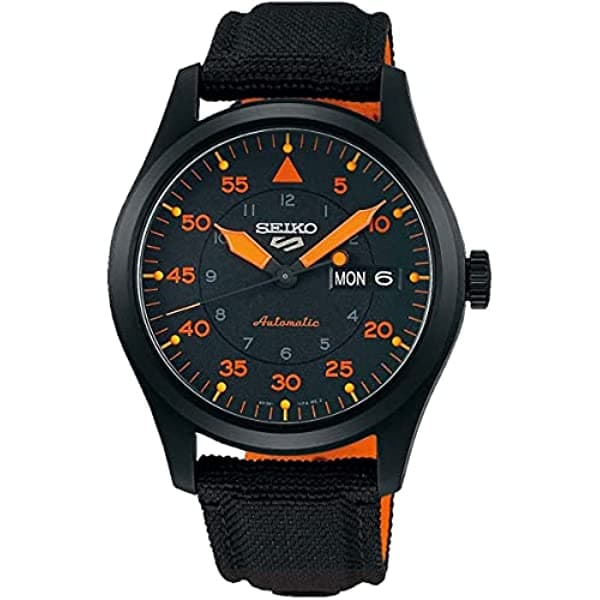 Seiko SRPH33 5 Reloj deportivo para hombre negro/naranja