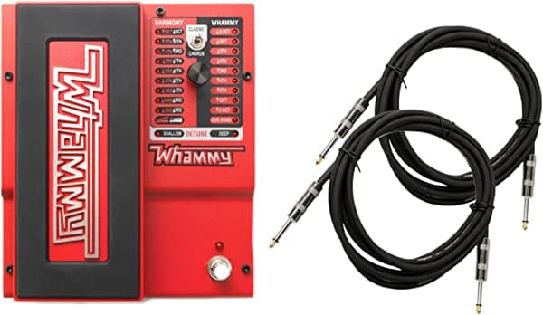 Digitech Whammy 5 Paquete de pedales multiefectos con 2 cables y fuente de alimentación Whammy 5 BUNDLE