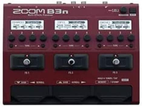 Zoom B3n procesador multiefecto para bajo eléctrico, color negro