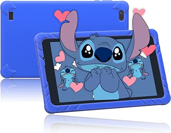 SGIN Tablet para niños, tablet para niños de 8 pulgadas Android 12 2 GB + 32 GB Tablet con control parental IPS pantalla de protección ocular cámaras duales, WiFi, juegos, Bluetooth, tableta de aprendizaje (azul oscuro) C8