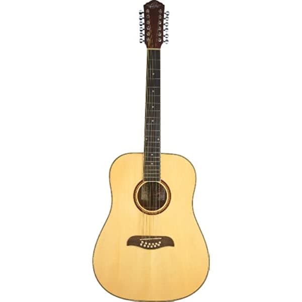 Oscar Schmidt OD312 - Guitarra acústica Dreadnought de 12 cuerdas, natural