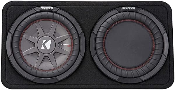 Kicker 43TCWRT102 CompRT Subwoofer de 10 pulgadas de 2 ohmios en carcasa de perfil delgado
