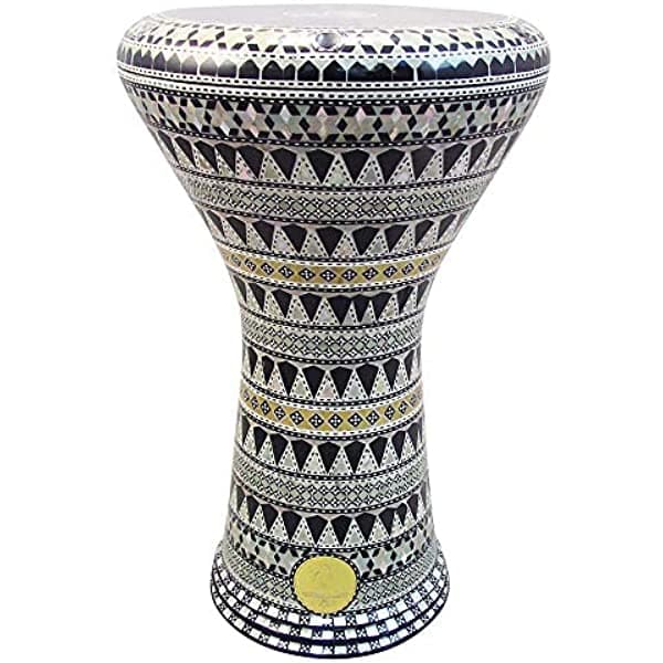 ¡Nuevo! Gawharet El Fan Classic - Percusión de tambor Darbuka de 17 pulgadas (Seleukus) Classic 17" Mother of Pearl Darbuka
