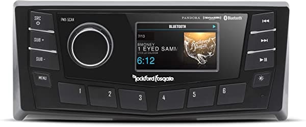 Rockford Fosgate PMX-5CAN Punch Marine - Receptor de medios digitales AM/FM/WB con pantalla de 2.7 pulgadas y CANbus