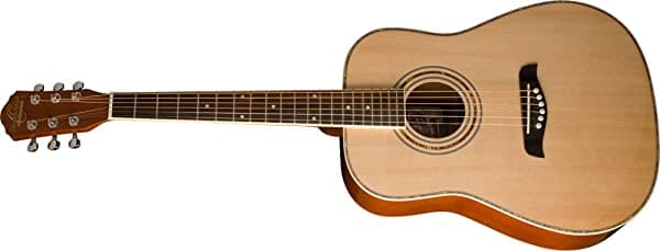 Oscar Schmidt OG1 - Guitarra acústica para zurdos, tamaño 3/4, color natural OG1LH