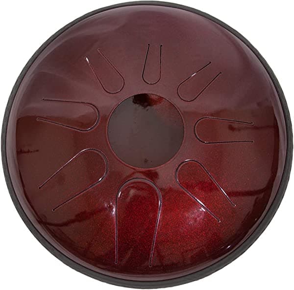 Idiopan Domina - Tambor de lengüetas de acero afinable de 12 pulgadas, color rojo rubí DPD12-RRA