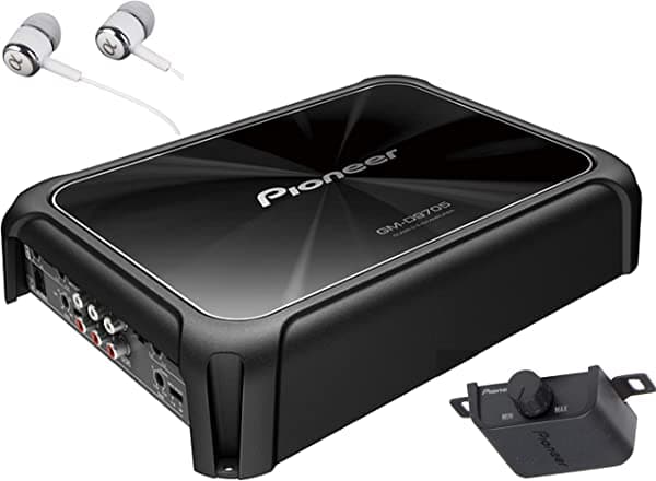 Pioneer GM-D9705 2000W Max 5 canales GM Digital Champion Series Clase D Audio con control remoto de graves con cable y Alphasonik Erabuds gratis GM-D9705+ALPHA