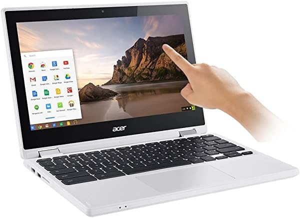 Acer - R 11 CB5-132T-C8ZW 2 en 1 11.6" pantalla táctil Chromebook - Intel Celeron - Memoria 4GB - 16GB eMMC Flash Memory - Blanco