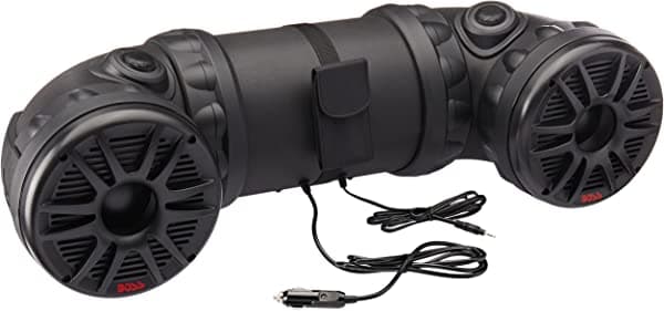 BOSS Audio ATV85B Powersports - Sistema de audio listo para instalar, a prueba de clima, parlantes de 8 pulgadas, audio Bluetooth, transmisión en tiempo real, amplificador de 700 vatios, negro ATV80