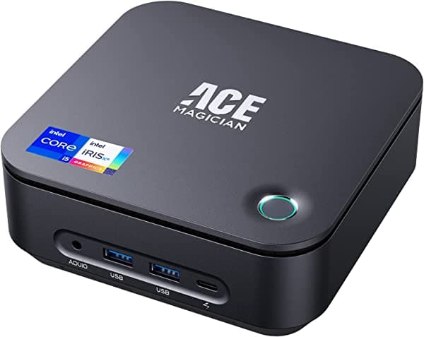 ACEMAGICIAN Mini PC Windows 11 Pro, Core i5 1135G7 (4C/8T, hasta 4.2GHz) 16GB RAM 256GB SSD Micro Computadoras de escritorio, Intel Iris Xe Graphics 8K UHD, Thunderbolt, WiFi6, BT5.2, altavoz integrado, inicio de sesión de huellas dactilares 16GB RAM 256GB SSD/1135G7/Windows 11 Pro