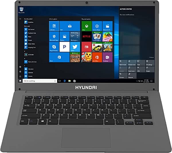 HYUNDAI HT14CCIC81EG Laptop 14" Alta Performance para Negocios y Estudiantes | 8GB RAM | 128GB SSD | Intel N4120 | Windows 10 | Gris Espacial