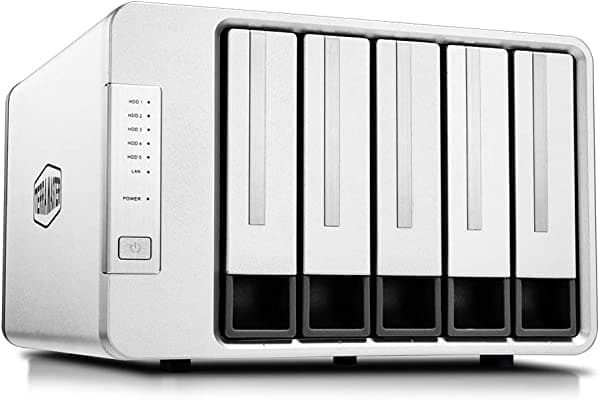 TERRAMASTER F5-422 Caja de servidor de almacenamiento NAS de 5 Bay de 10 GbE - Apollo J3455 QuadCore CPU, cifrado sin disco F5-422-US