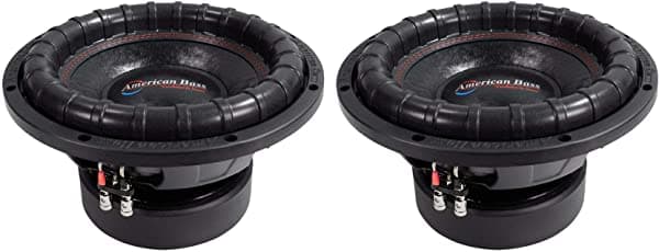 (2) American Bass ELITE-1244 - Subwoofers de coche de competición de 12 pulgadas, bobinas de voz de 3 pulgadas (2) ELITE 1244