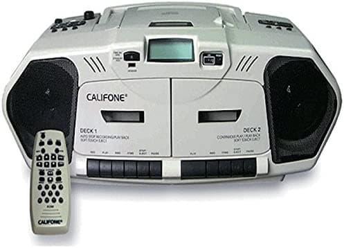 Califone 2395 av-02 Music Maker Plus Dual Grabador de cassette con CD, AM/FM, 6 vatios RMS