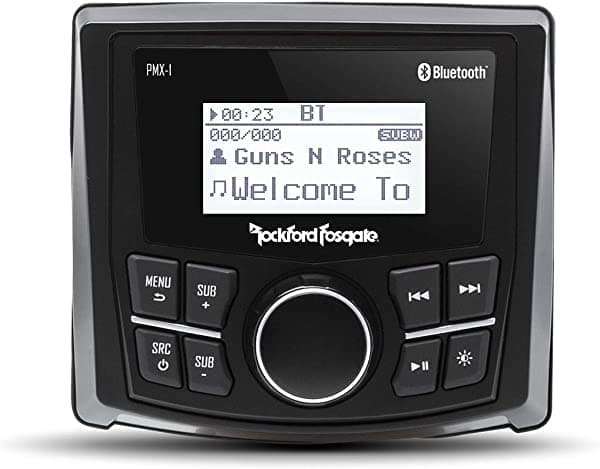 Rockford Fosgate Punch Marine PMX-1 - receptor multimedia digital con pantalla LCD de matriz de puntos de 2.3 pulgadas