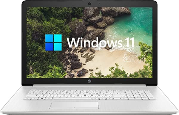 HP Laptop de 17.3 pulgadas (último modelo), Intel Core i3-1115G4 de 11ª generación, 12 GB de RAM, SSD de 256 GB, pantalla antirreflejos, gráficos Intel UHD, batería de larga duración, Windows 11 HP 17 Laptop