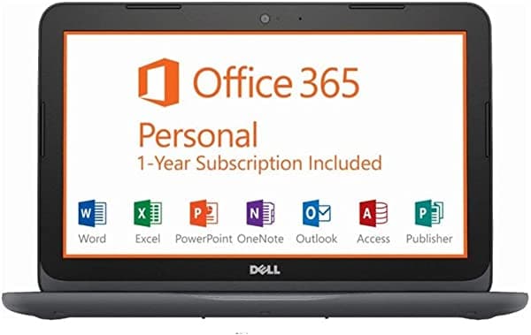 2018 nuevo Dell Premium portátil de 11.6" PC, 7th gen AMD A6 - 9220e hasta 2.4 GHz, 4 GB de RAM, 32 GB de almacenamiento flash, HDMI, WiFi, Bluetooth, maxxaudio Pro, Windows 10, Office 365 Personal suscripción de 1 año Dell Inspiron i3000