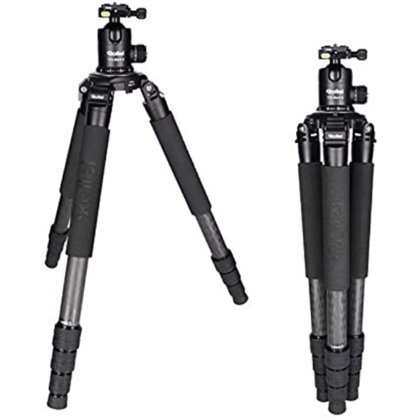 Rollei Rock Solid Alpha Mark II trípode de carbono incluye rótula de bola T7S, trípode de cámara profesional con capacidad de carga de 66.1 lbs. 22652