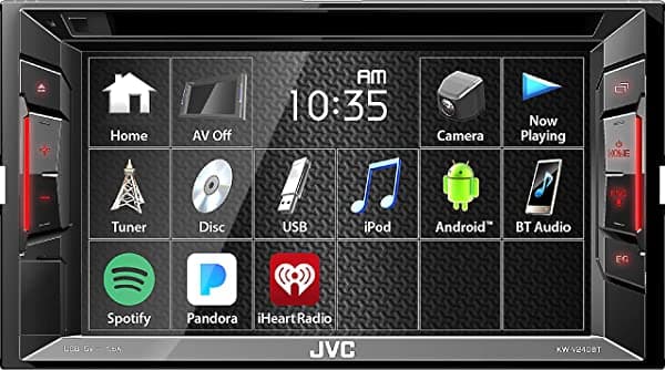 JVC kw-v240bt BT/DVD/CD/USB receptor con 6.2-inch clara WVGA resistiva panel táctil