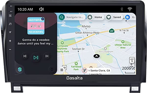 Dasaita Scout Estéreo Android para auto de 10.2 pulgadas para Toyota Tundra Sequoia 2007 2008 2009 2010 2011 2012 2013, CarPlay Android Auto, radio WiFi 4+64G, compatible con amplificador JBL de fábrica