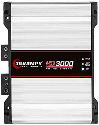 Taramps HD3000-1 Amplificador monobloque de rango completo de 3000 W, 1 ohmio audio para coche