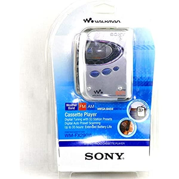 Sony WM-FX290W Walkman AM/FM/Radio meteorológica y reproductor de cassette